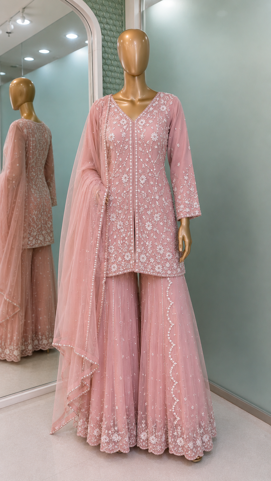 61 - Midnight Velvet Indo-Western Set
