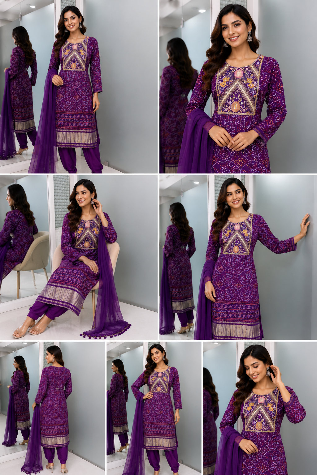 Lavender Grace Kurta Palazzo Set