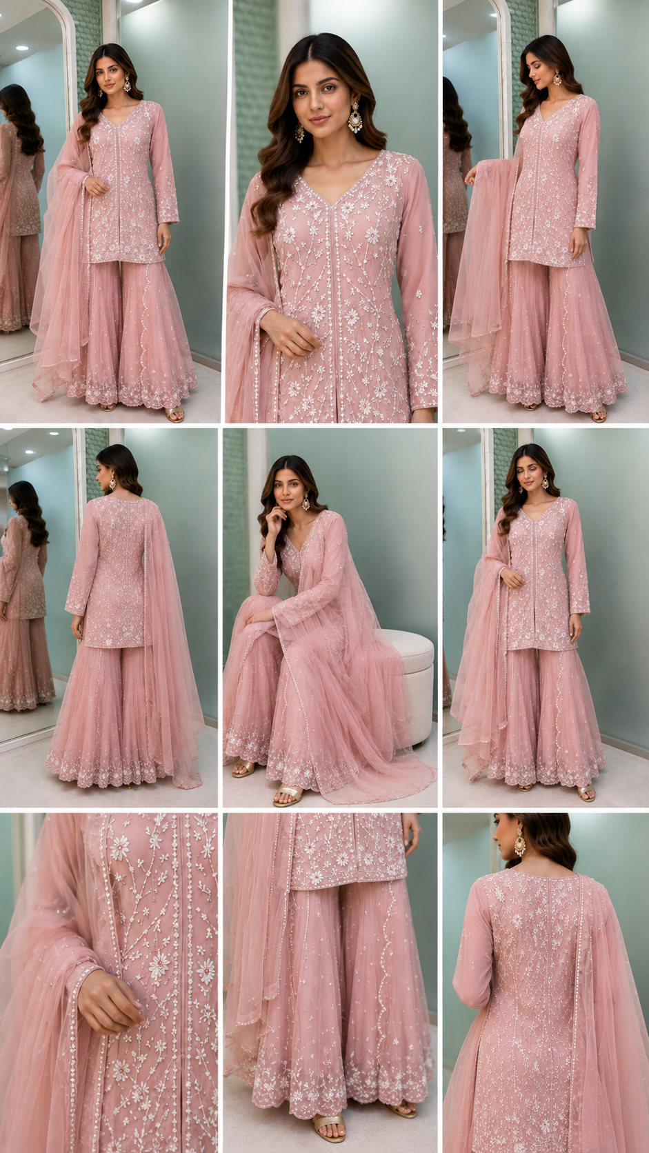 61 - Midnight Velvet Indo-Western Set
