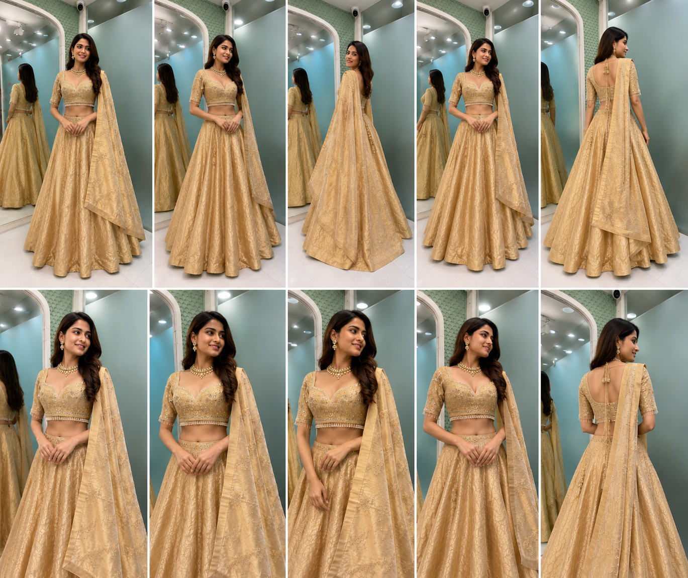 41 - Ruby Red Bridal Lehenga