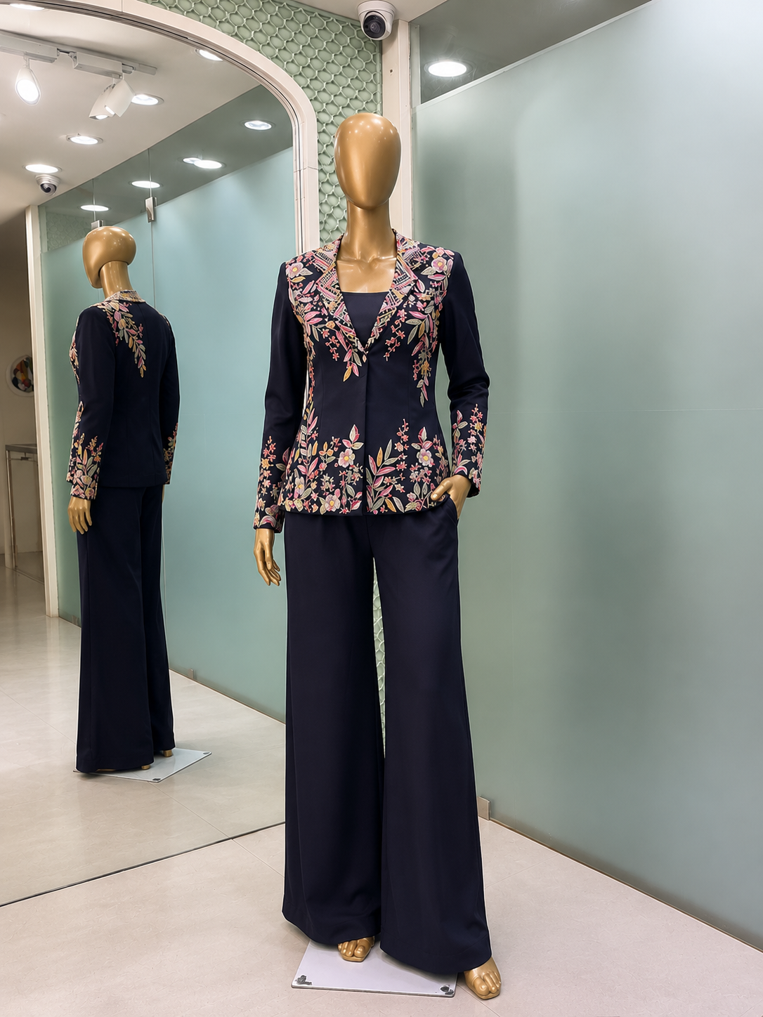 45 - Peach Sequin Kurta Palazzo