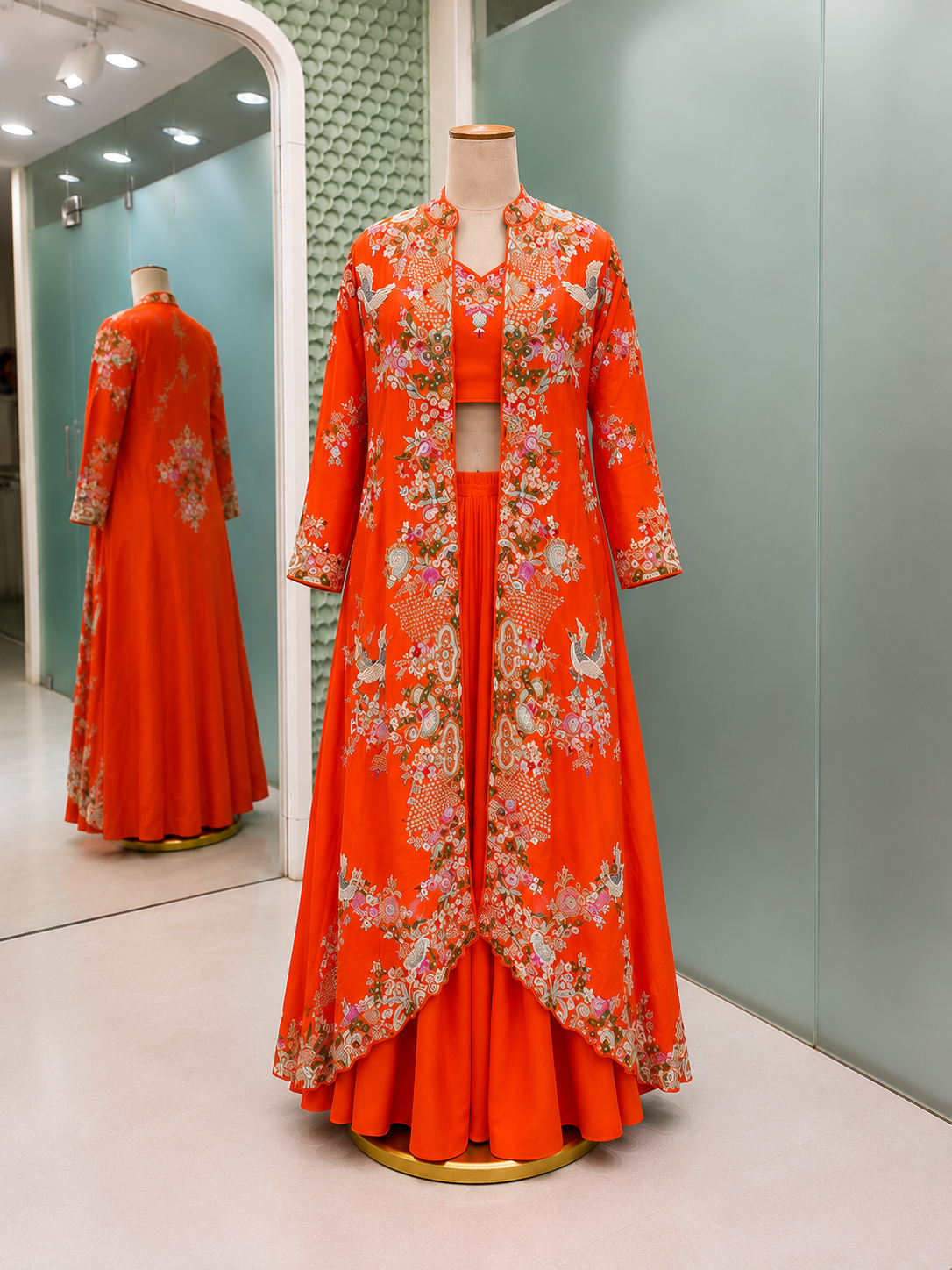 36 - Emerald Draped Palazzo Set
