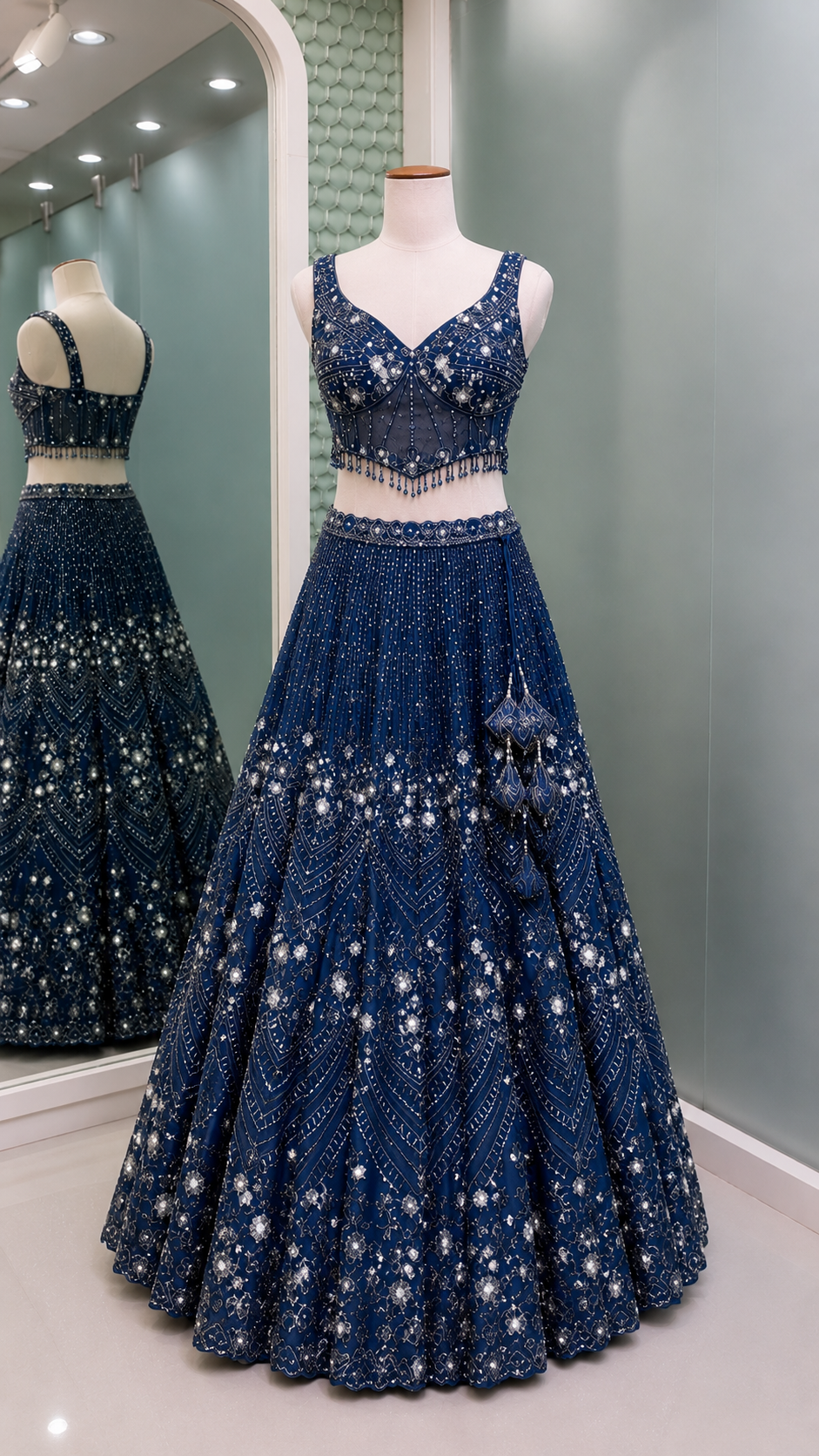 Wine Velvet Bridal Lehenga