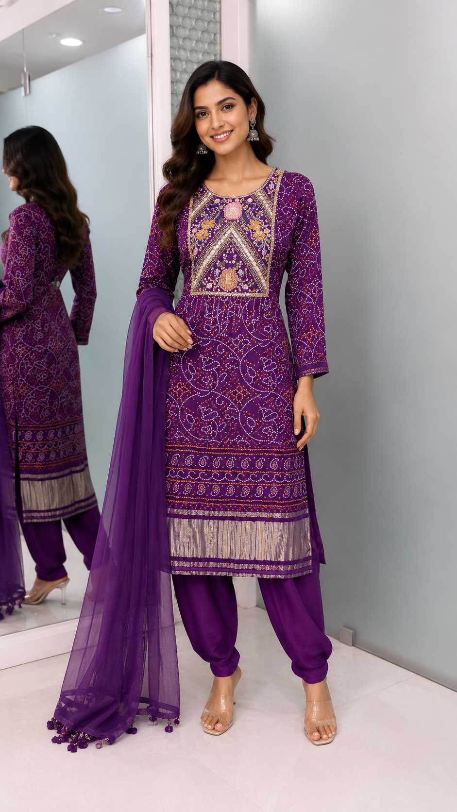 Lavender Grace Kurta Palazzo Set