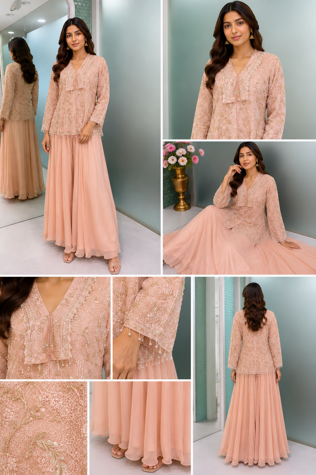 Rose Pink Festive Sharara