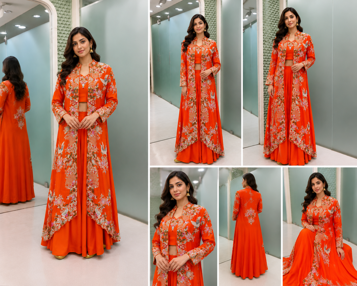 36 - Emerald Draped Palazzo Set