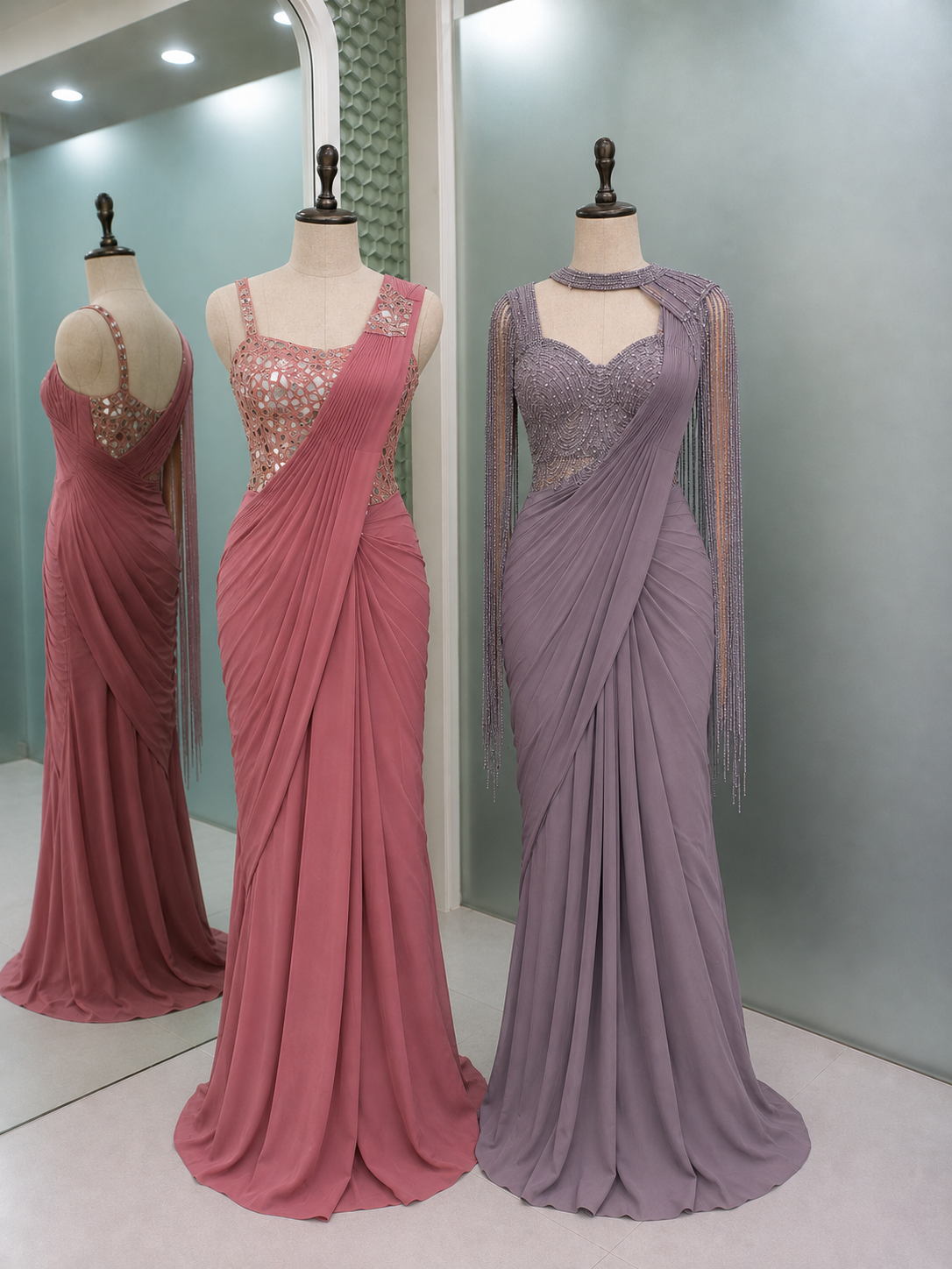 55 - Wine Pearl Anarkali
