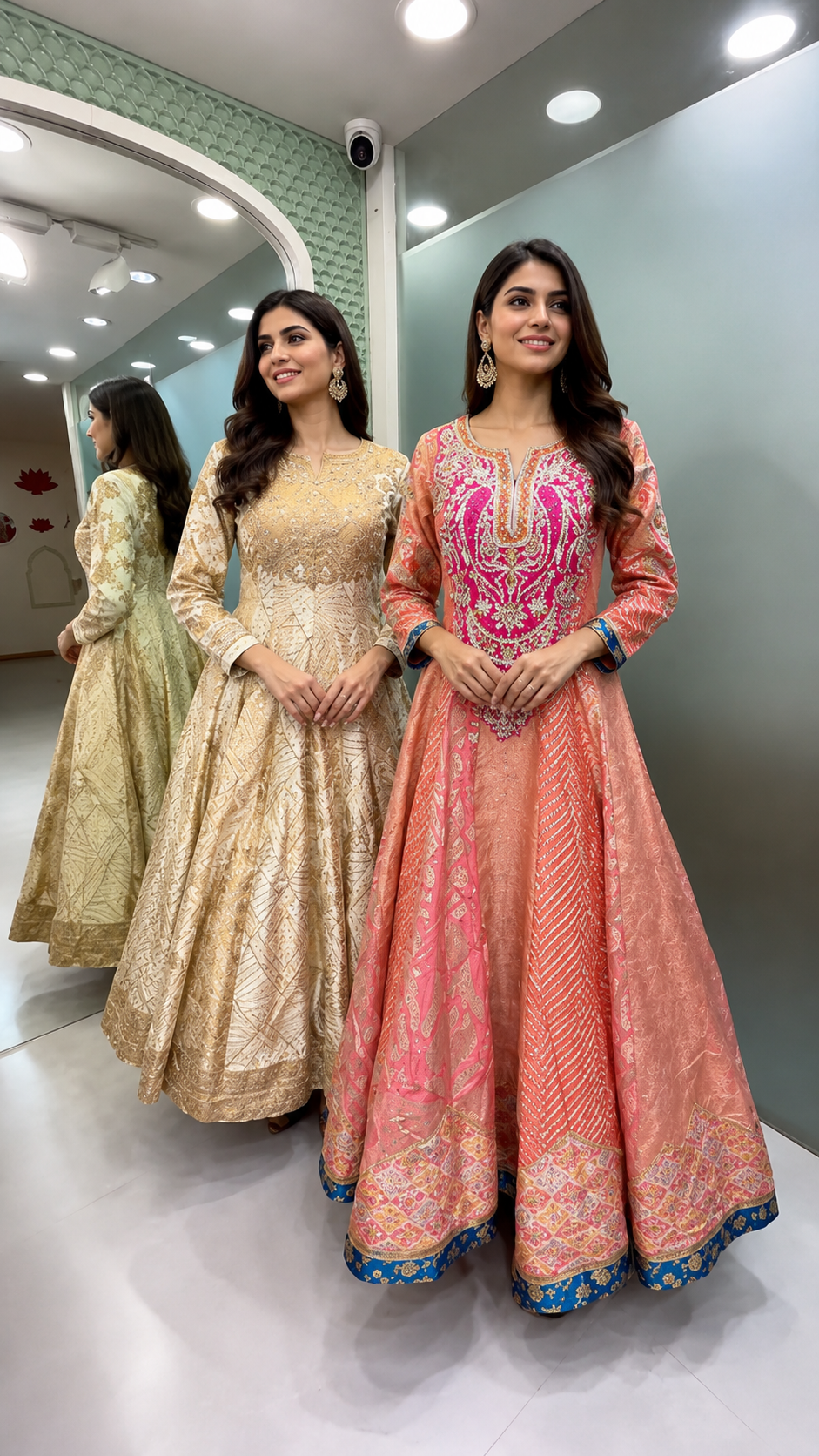 38 - Ivory Mirrorwork Kurta Set