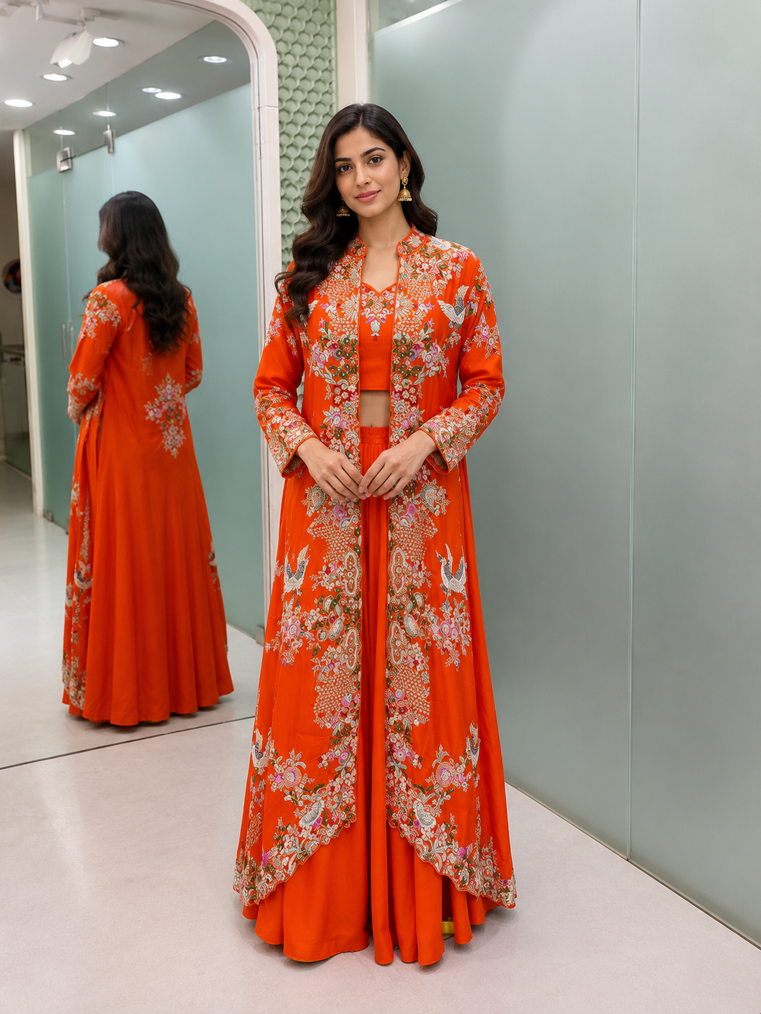 36 - Emerald Draped Palazzo Set