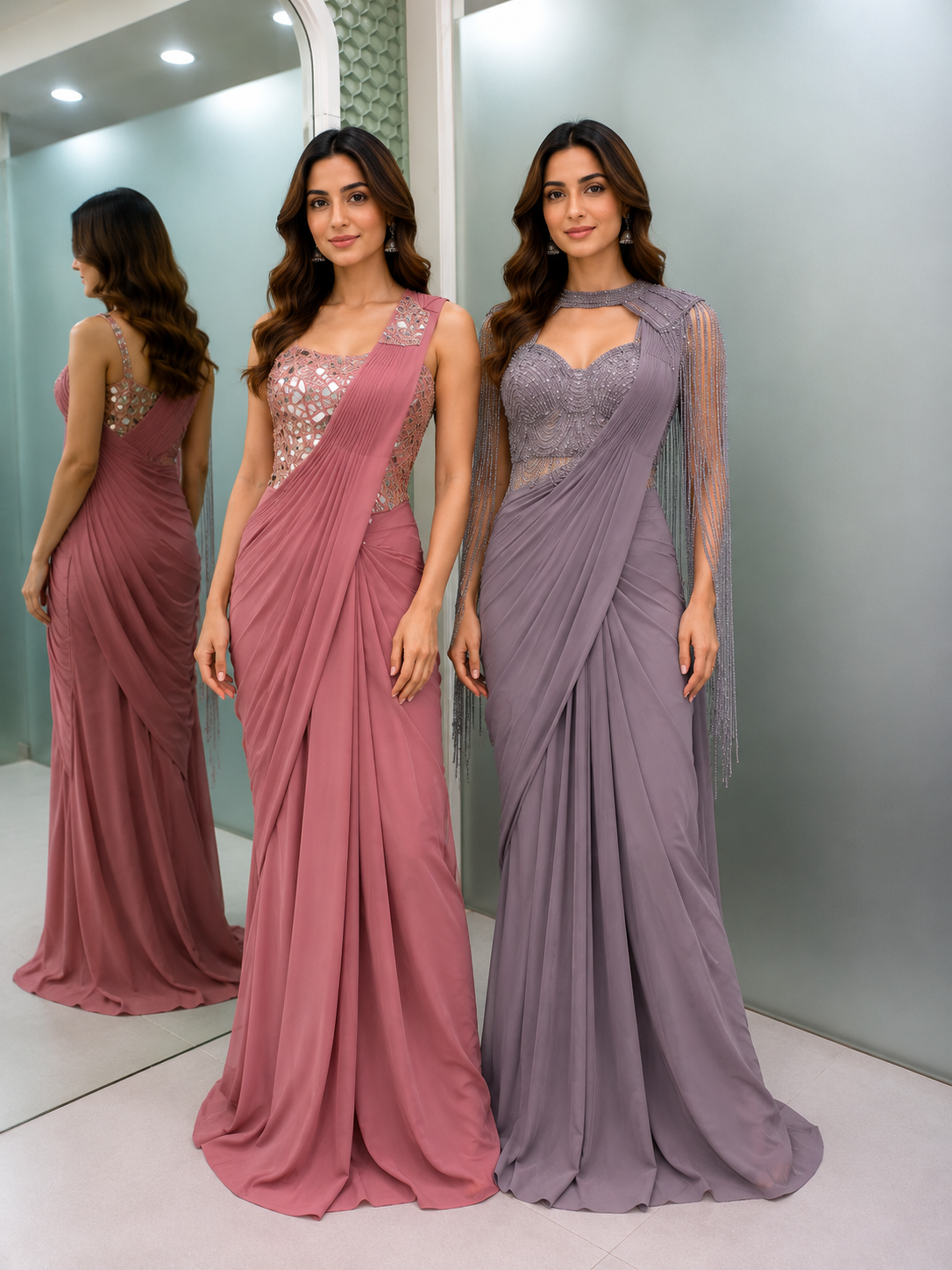 55 - Wine Pearl Anarkali
