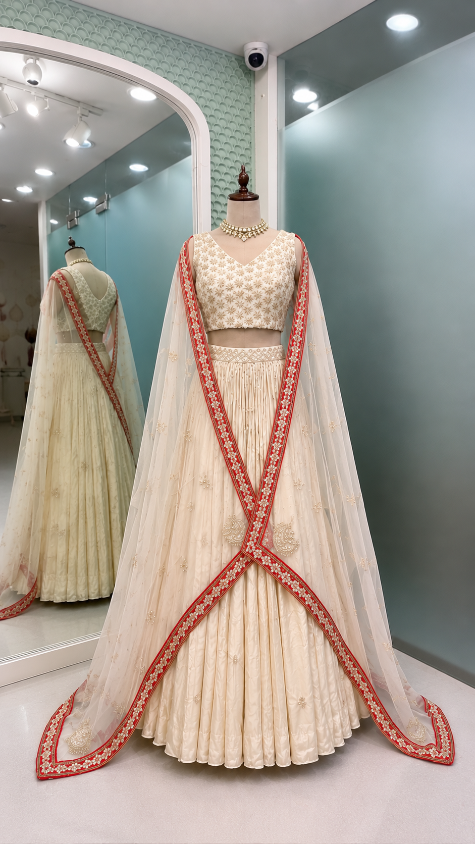 30 - Aqua Chanderi Kurta Set