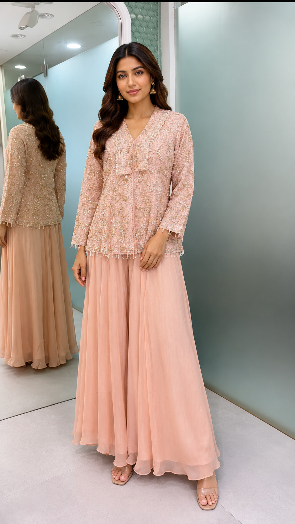 Rose Pink Festive Sharara