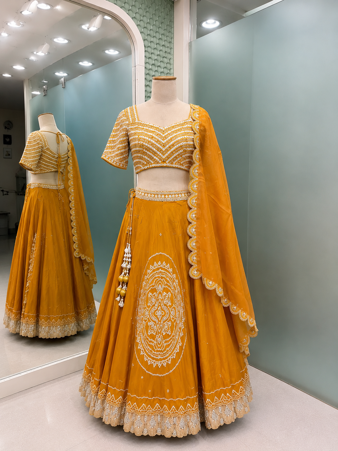 33 - Navy Heritage Indo-Western Set